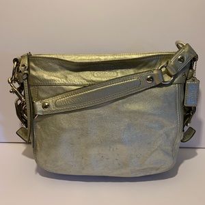 ❌Sold❌Coach Silver Metallic Purse